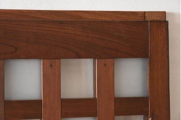 和製アンティーク　総欅材　市松模様ガラスがお洒落な格子蔵戸(1)(玄関戸)