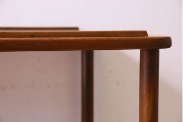 ヴィンテージ家具　北欧ビンテージ　チーク材　シンプルなキャスター付きトロリー(キッチンワゴン)