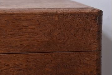 アンティーク雑貨　昭和レトロ　ナラ材製　古い木味の収納箱