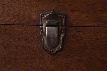 アンティーク雑貨　昭和レトロ　ナラ材製　古い木味の収納箱