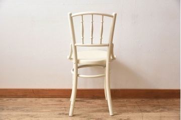 アンティーク家具　1940年代　オリジナルペイント　アンティークのベントウッドチェア(1)