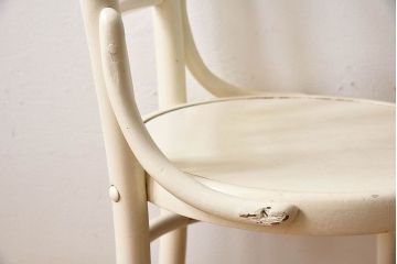 アンティーク家具　1940年代　オリジナルペイント　アンティークのベントウッドチェア(2)