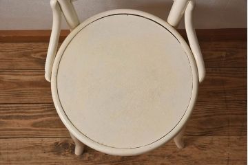 アンティーク家具　1940年代　オリジナルペイント　アンティークのベントウッドチェア(2)