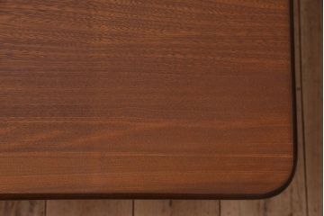 レトロ家具　昭和レトロ　和製アンティーク　栓材一枚板!古い木の味わい深い角ちゃぶ台(3)