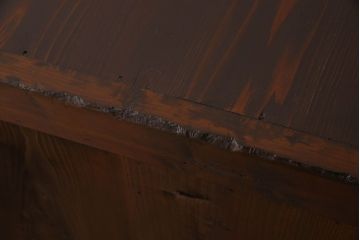 アンティーク家具　明治大正期　六尺　前面檜材　重厚なデザインの水屋箪笥ローボード