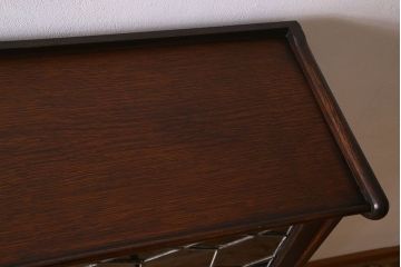 アンティーク家具　オーク材 ステンドガラスがおしゃれなスタッキングブックケース(本箱)