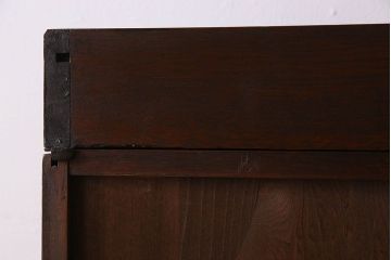 アンティーク家具　オーク材 ステンドガラスがおしゃれなスタッキングブックケース(本箱)