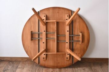 アンティーク家具　アーコール　楡材　シンプルなデザインのバタフライテーブル(エクステンションテーブル、ダイニングテーブル)