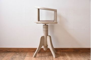 アンティーク家具　1920年代　イギリスアンティーク　シンプルな回転チェア(回転椅子、イス、ダイニングチェア)(R-024870)