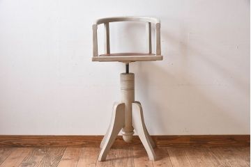アンティーク家具　1920年代　イギリスアンティーク　シンプルな回転チェア(回転椅子、イス、ダイニングチェア)(R-024870)