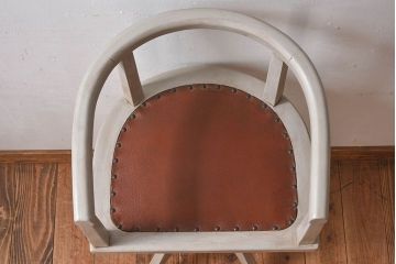 アンティーク家具　1920年代　イギリスアンティーク　シンプルな回転チェア(回転椅子、イス、ダイニングチェア)(R-024870)