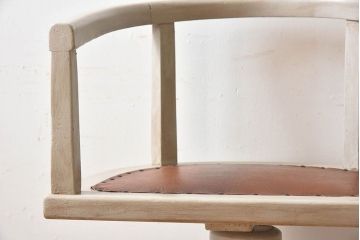 アンティーク家具　1920年代　イギリスアンティーク　シンプルな回転チェア(回転椅子、イス、ダイニングチェア)(R-024870)