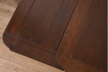アンティーク家具　イギリスアンティーク　オーク材　ドローリーフテーブル(エクステンションテーブル)