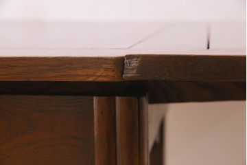 アンティーク家具　イギリスアンティーク　オーク材　ドローリーフテーブル(エクステンションテーブル)