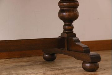 アンティーク家具　イギリスアンティーク　オーク材　ドローリーフテーブル(エクステンションテーブル)