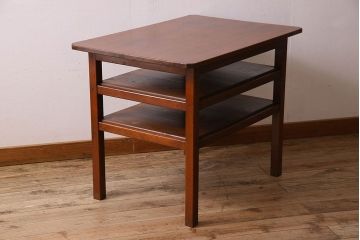 アンティーク家具　大正〜昭和期　ヒノキ材のシンプルな作業台(テーブル)