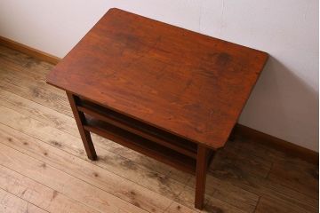アンティーク家具　大正〜昭和期　ヒノキ材のシンプルな作業台(テーブル)