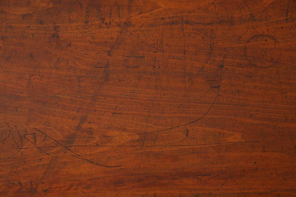 アンティーク家具　大正〜昭和期　ヒノキ材のシンプルな作業台(テーブル)