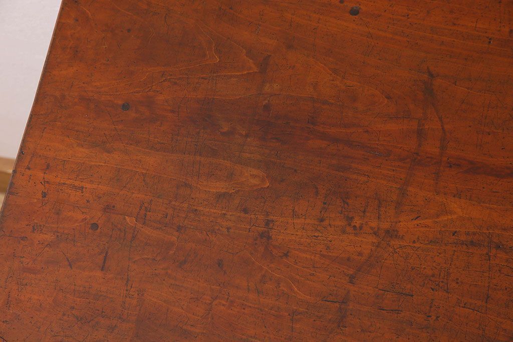 アンティーク家具　大正〜昭和期　ヒノキ材のシンプルな作業台(テーブル)