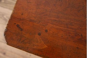 アンティーク家具　大正〜昭和期　ヒノキ材のシンプルな作業台(テーブル)