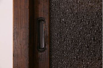 アンティーク家具　和製アンティーク　人気のダイヤガラス入り収納棚(戸棚、食器棚)