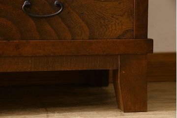 アンティーク家具　和製アンティーク　人気のダイヤガラス入り収納棚(戸棚、食器棚)