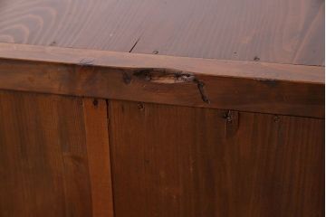 アンティーク家具　和製アンティーク　人気のダイヤガラス入り収納棚(戸棚、食器棚)