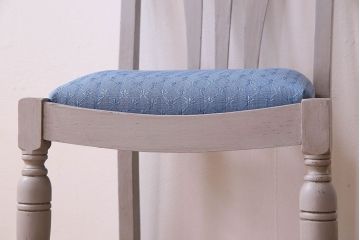 アンティーク家具　ペイント　オーク材　シックなイギリスアンティークチェア(1)
