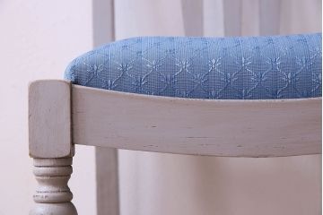 アンティーク家具　ペイント　オーク材　シックなイギリスアンティークチェア(2)