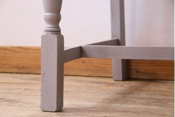 アンティーク家具　ペイント　オーク材　シックなイギリスアンティークチェア(2)