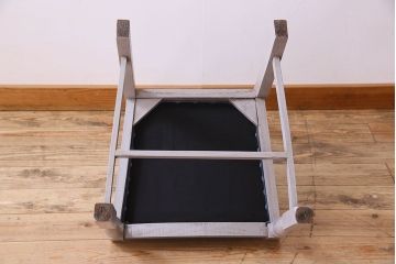 アンティーク家具　ペイント　オーク材　シックなイギリスアンティークチェア(2)