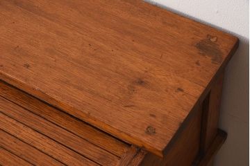 アンティーク家具　イギリスアンティーク　小振りなロールトップデスク(ライティングビューロー、机、在宅ワーク、在宅用)