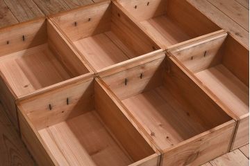 アンティーク家具　和製アンティーク　檜材製12杯引き出し(ドロワー、チェスト)(2)