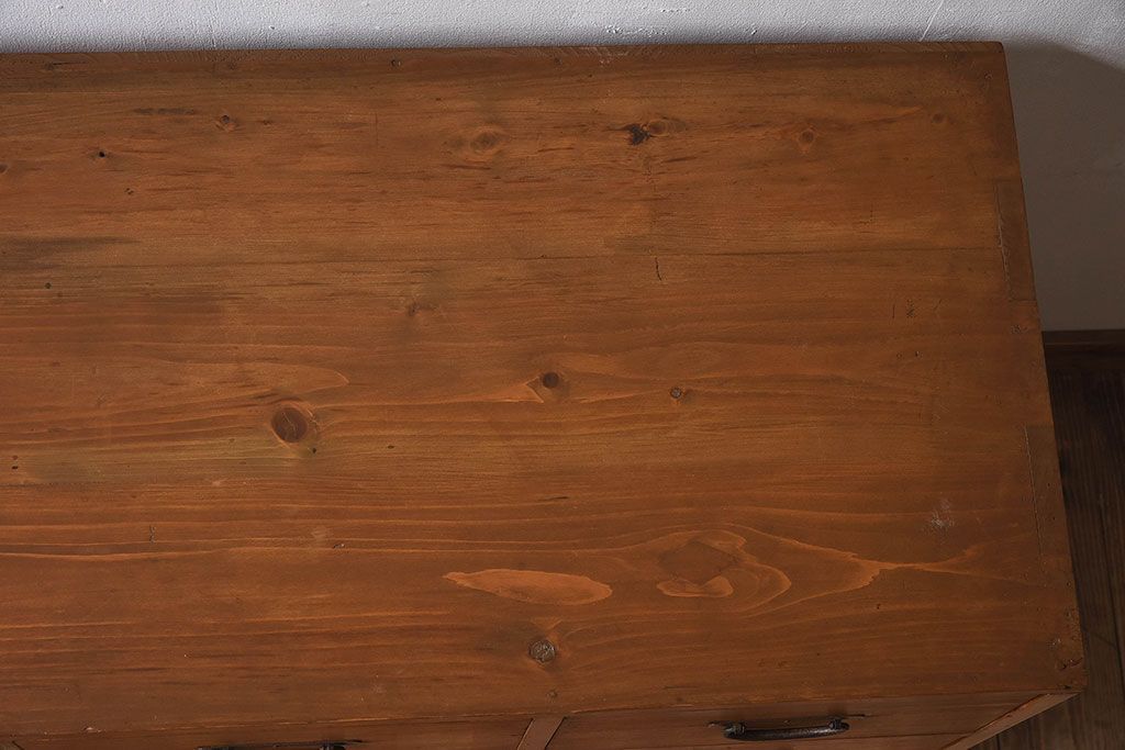 アンティーク家具　和製アンティーク　檜材製12杯引き出し(ドロワー、チェスト)(2)