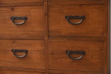 アンティーク家具　和製アンティーク　檜材製12杯引き出し(ドロワー、チェスト)(2)