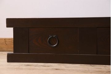 アンティーク家具　和製アンティーク　六尺　水屋箪笥ローボード(テレビ台、キャビネット、収納棚)