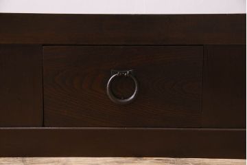 アンティーク家具　和製アンティーク　六尺　水屋箪笥ローボード(テレビ台、キャビネット、収納棚)