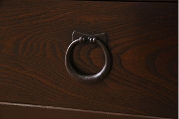 アンティーク家具　和製アンティーク　六尺　水屋箪笥ローボード(テレビ台、キャビネット、収納棚)