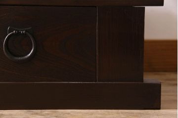 アンティーク家具　和製アンティーク　六尺　水屋箪笥ローボード(テレビ台、キャビネット、収納棚)