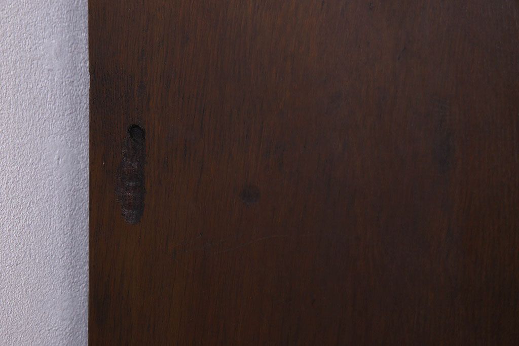 【U様ご成約済】ナラ材製　大正ロマン　上質なデザインの収納棚(戸棚)(2)