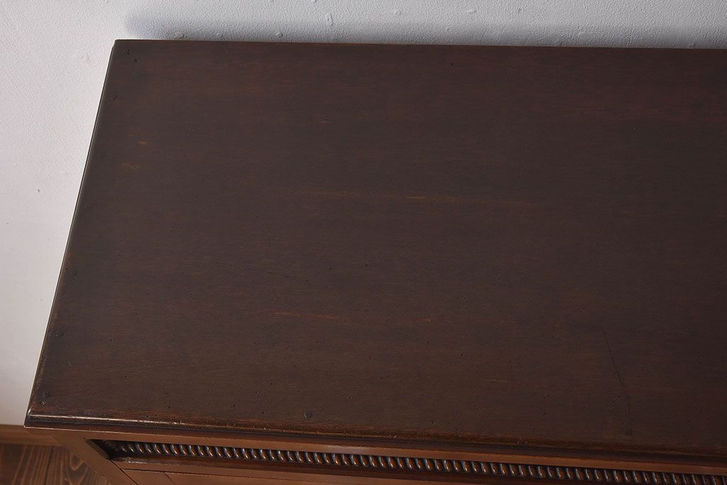 【S様ご成約済み】カバ・タモ材製　モダンなデザインが印象的なアンティーク本箱(ブックケース)