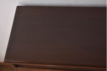 【S様ご成約済み】カバ・タモ材製　モダンなデザインが印象的なアンティーク本箱(ブックケース)