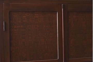 【S様ご成約済み】カバ・タモ材製　モダンなデザインが印象的なアンティーク本箱(ブックケース)