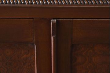 【S様ご成約済み】カバ・タモ材製　モダンなデザインが印象的なアンティーク本箱(ブックケース)