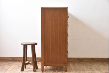 ヴィンテージ家具　イギリスビンテージ　オーク材製　小振りなチェスト(引き出し)