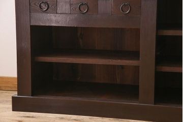 アンティーク家具　明治期　六尺　水屋箪笥ローボード(サイドボード、テレビ台、キャビネット、収納棚)