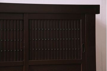 アンティーク家具　明治期　六尺　水屋箪笥ローボード(サイドボード、テレビ台、キャビネット、収納棚)