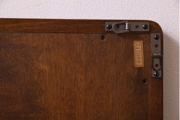 アンティーク雑貨　北海道民芸家具　木製フレームのリメイクミラー(鏡)(3)