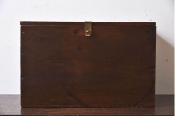 アンティーク雑貨　昭和レトロ　古い木のシンプルなアンティーク収納箱(収納ケース・小箱)