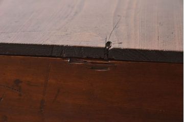 アンティーク雑貨　昭和レトロ　古い木のシンプルなアンティーク収納箱(収納ケース・小箱)